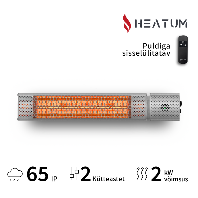 Infrapuna soojuskiirgur Heatum H2000R URBAN SILVER