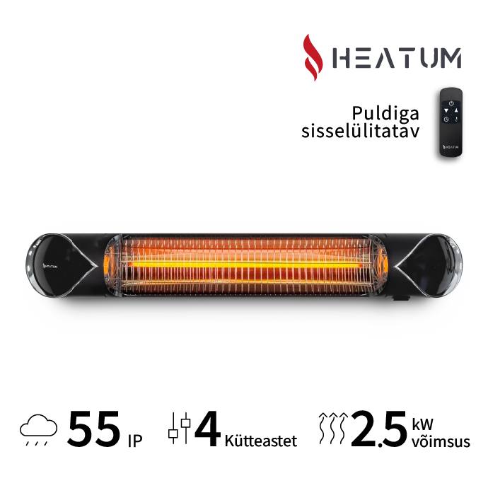 Infrapuna soojuskiirgur Heatum H2500R CORE BLACK