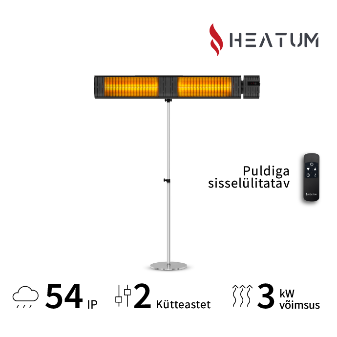 Ühel jalal seisev infrapuna soojuskiirgur Heatum H3000R EMPIRE