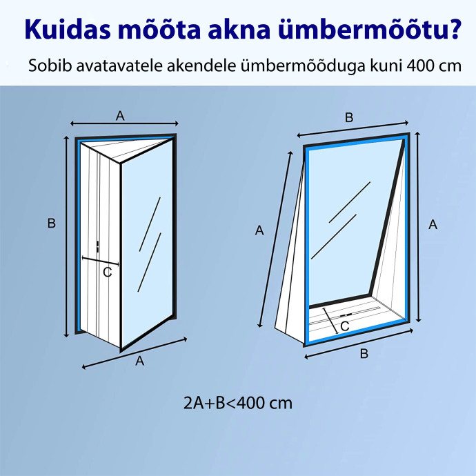 Aknatihend Adolus (400 cm) mobiilse konditsioneeri jaoks 2