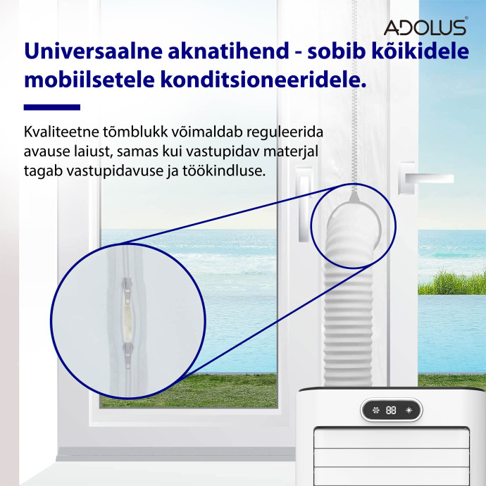 Aknatihend Adolus (400 cm) mobiilse konditsioneeri jaoks 5