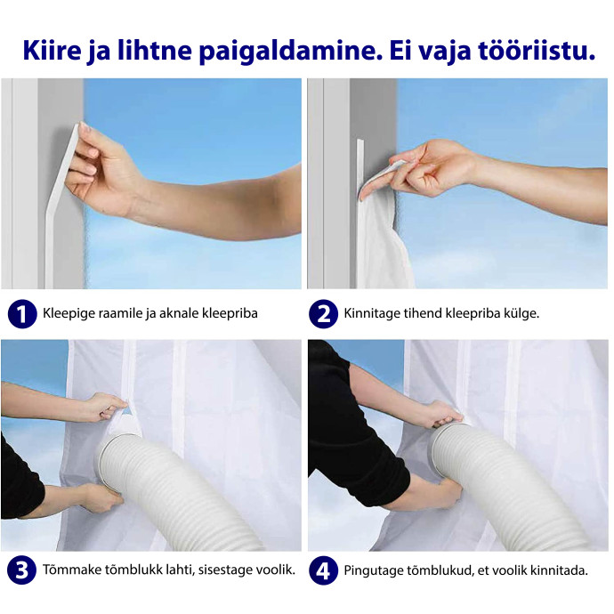 ADOLUS ARCTIC A2600H mobiilne konditsioneer küttefunktsiooni ning aknatihendiga