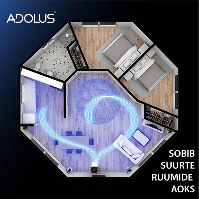 ADOLUS ARCTIC A2600H mobiilne konditsioneer küttefunktsiooni ning aknatihendiga