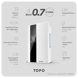 Õhukuivati Adolus TOPO 65 W, 2l