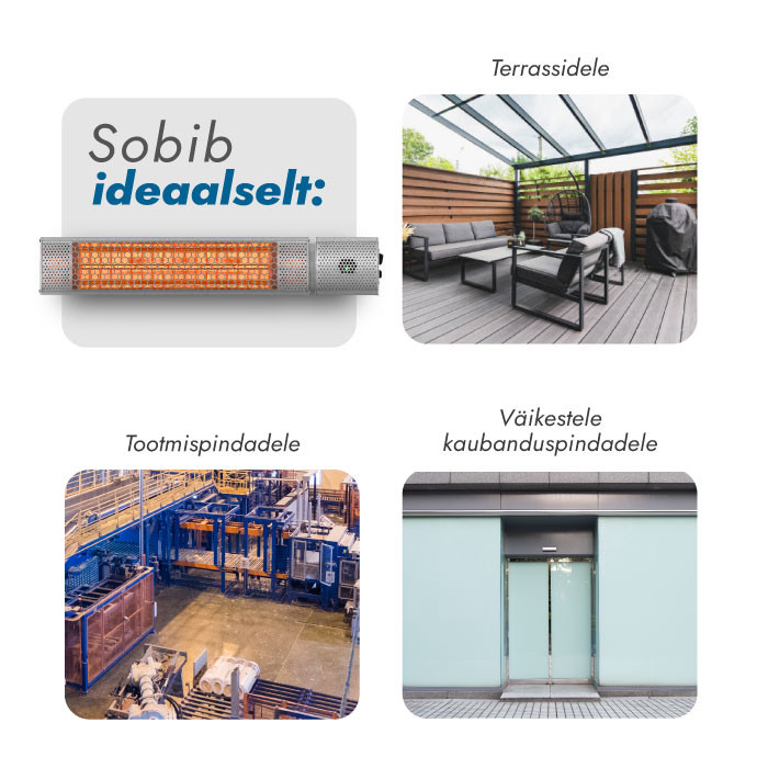 Infrapuna soojuskiirgur Heatum H2000R URBAN SILVER