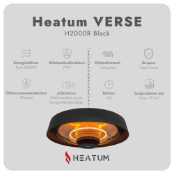 Infrapuna soojuskiirgur Heatum H2000R VERSE BLACK