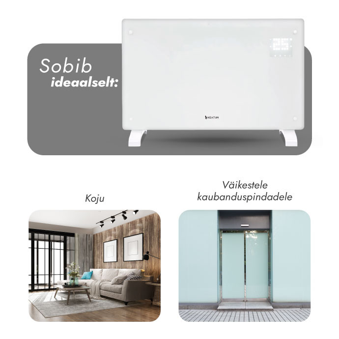 Konvektsioonkütteseade (elektriradiaator) Heatum REVO H2000R valge