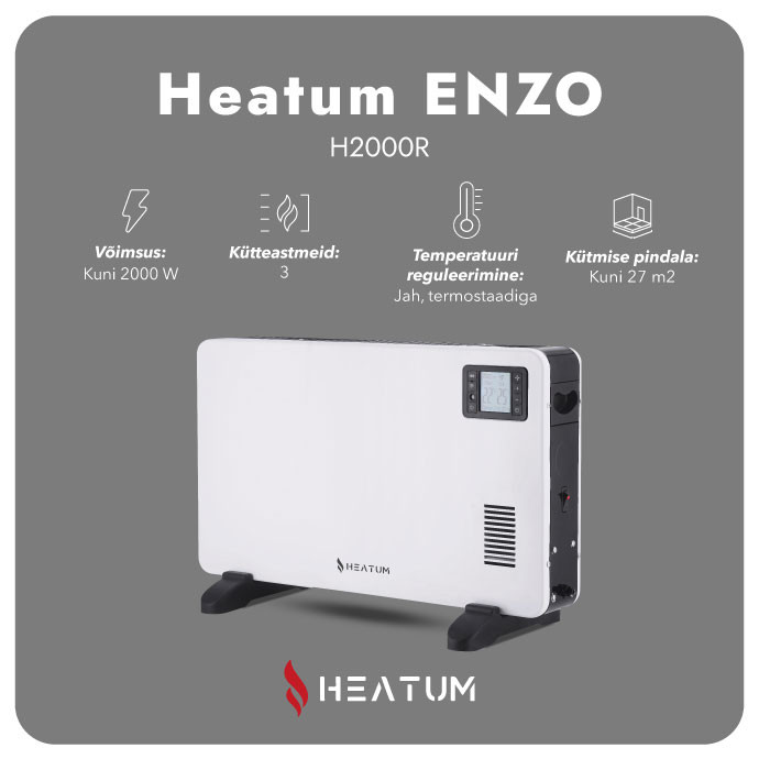 Konvektsioon õhusoojendi (elektriradiaator) Heatum ENZO H2000R