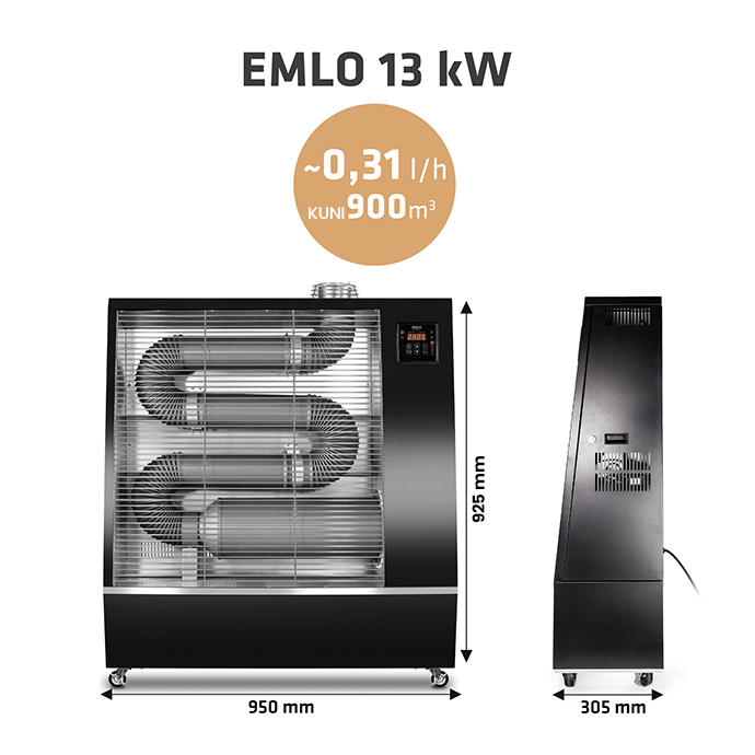 Diisliga infrapuna soojuskiirgur EMLO 13 kW