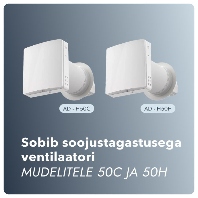 Soojustagastusega ventilaatori õuevõre (mudelile 50C ja 50H)