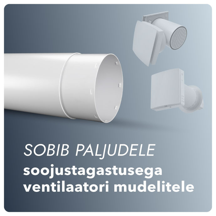 Soojustagastusega ventilaatori teleskoop-pikendustoru