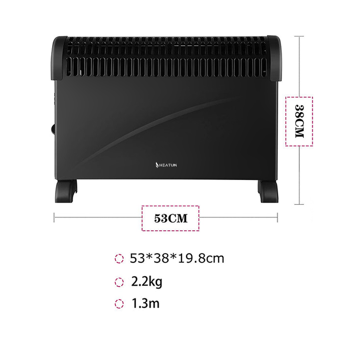 Konvektsioonkütteseade (elektriradiaator) Heatum THERMA H2000 Must