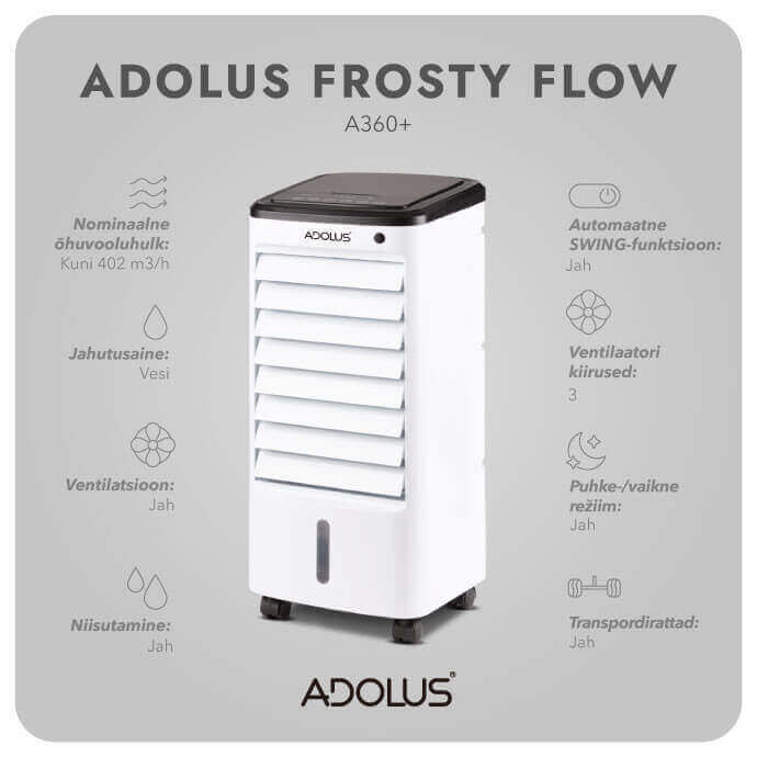 Mobiilne õhujahuti ADOLUS FROSTY FLOW A360+ ( 3 tk.) 2