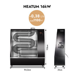 Diisliga infrapuna soojuskiirgur HEATUM 16 kW koos WiFi-ga 2