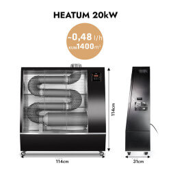 Diisliga infrapuna soojuskiirgur HEATUM 20 kW koos WiFi-ga 2