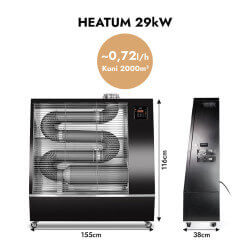 Diisliga infrapuna soojuskiirgur Heatum C290W 29kw koos wifiga 2